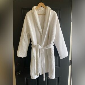 Hotel Collection White Waffle Bathrobe L/XL